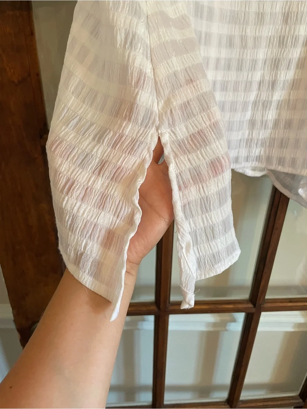 White Stag White Button-Front Gauze Tunic